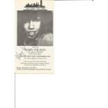 Mary Wilson signed promotional leaflet. American vocalist, best known as a founding member and