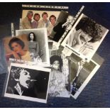 Music collection ten signed colour and black and white photos signatures include John Dankworth,