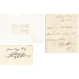 Vintage autographs George inscribed King of Bonny, Lord Derby not sure which one signed piece