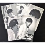 Beatles collection five Eskimo Foods promo Black and White postcard photos of the fab four on