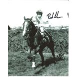 Horse Racing Bob Champion Horse racing genuine authentic autograph signed 10x8 black and white