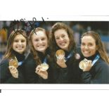 Olympics Katie Meli signed 6x4 colour photo, American swimmer who won a Gold and Bronze for the