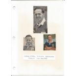 Football Gordon Astall assorted signed newspaper photos attached to album page. English former