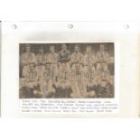 Football Stoke City 1956 signed black and white newspaper photo attached to album page. Signed by