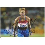 Olympics Mariya Abakumova 6x4 signed colour photo Olympic Silver medallist in the Javelin at the