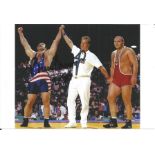 Olympics Bruce Baumgartner 6x4 signed colour photo , who won 2 Olympic Golds, 1 silver and 1