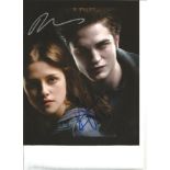 Twilight Kristen Stewart and Robert Pattinson signed stunning 10 x 8 colour photo from the hit TV