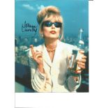 Ab Fab Joanna Lumley signed 10 x 8 colour photo, in drunken pose, stunning image. Good Condition.