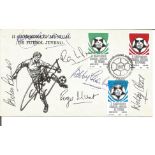 Football II Campeonato Mundial De Futbol Juvenil FDC signed by 7 members of the England 1966 world