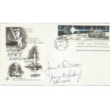 Space Apollo astronauts James McDivitt plus a recover helicopter pilot signed 1971 Space