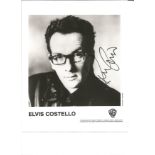 Elvis Costello signed 10 x 8 b/w photo. Good Condition. All autographs are genuine hand signed and