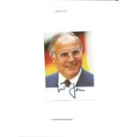 Helmut Kohl signed 6 x 4 b/w portrait photo, former German Chancellor. Good Condition. All