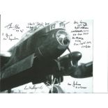 Lancaster 10" x 8" photo has been signed by the following 10 Bomber Command Veterans W/O Colin