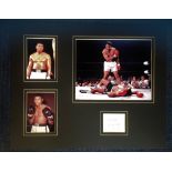 Boxing Muhammad Ali 16x20 mounted signature piece includes signed album page and three stunning