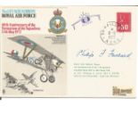 Great War fighter ace Phillip Fullard signed on RAF squadron series cover. Good Condition. All