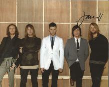 Maroon 5 signed 10 x 8 colour Group Photo Signed by P J Morton And James Valentine, from in person