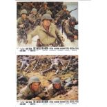 Battle of Anzio set of eight colour lobby cards from the 1968 war film starring Robert Mitchum,