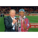 Football Autographed Ron Atkinson Photo, A Superb Image Depicting The Aston Villa Manager And