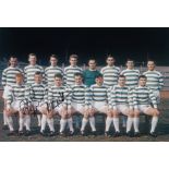 Football Autographed Celtic Photo, A Superb Image Depicting Players Posing For A Squad Photo