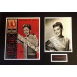 Janette Scott 15x22 mounted signature piece c/w 1959 TV Mirror and Disc News Magazine Cover,