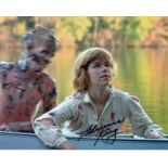 Adrienne King Friday 13th hand signed 10x8 photo. This beautiful hand-signed photo depicts