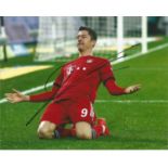 Robert Lewandowski Signed Bayern Munich 8x10 Photo. Good Condition Est.