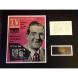 Ted Ray 15x19 mounted signature piece c/w 1959 TV Mirror and Disc News Magazine Cover, signed