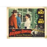 The Arizona Ranger lobby card from the 1948 western film starring Tim Holt and Jack Holt signed by