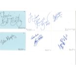 Comedy signed white card collection. Includes Duggie Brown, Wyn Calvin, Brian Murphy, Bob Bevan,