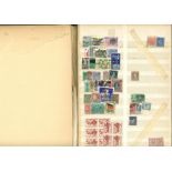 World stamp collection in black Stanley Gibbons stockbook. 150+ stamps. Includes India, Poland, USA,