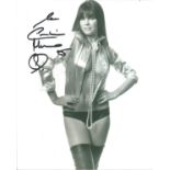 Caroline Munro super sexy hand signed 10x8 photo. This beautiful hand-signed photo depicts