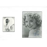 Nell O'Day 13x17 mounted signature piece c/w 10x8 signed b/w photo and one unsigned b/w photo.