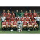 Football Autographed Manchester United Photo, A Superb Image Depicting The 1983 Fa Cup Winners -