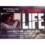 A Private Life 30x40 approx rolled movie poster from the 1989 film starring Bill Flynn. Grade A