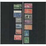Newfoundland mint and use stamp collection on stock card. 13 stamps. High catalogue value nearly £