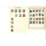 Spain and Colonies stamp collection on 6 loose album pages. Good condition Est.