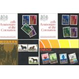 GB stamp presentation packs. 11 included (some duplication). Also include 1 souvenir GB silver