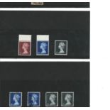 GB stamp collection. 8 stamps. Unmounted mint QEII defs. 5/-, 10/- and £1. Used QEII defs used