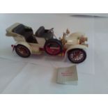 Mercedes Franklin mint 1/24 scale model of a White 1904 Mercedes Simplex in excellent condition.