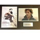 James Morrison 14x23 mounted signature piece c/w signed album flyer, colour photo and authentic