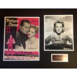 Deborah Kerr 16x22 mounted signature piece c/w 1959 Picture Show Magazine cover and 10x8 signed b/