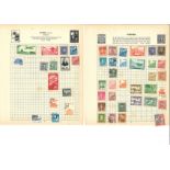 Stamp collection on 28 loose album pages. Includes China, Romania, Czech, Hungary and more. Good