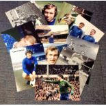 Chelsea Football collection 11 superb colour and black and white signed photos from players that