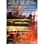 Glory 40x25 movie poster from the 1989 American war film directed by Edward Zwick, starring