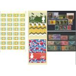 Assorted philatelic collection. Contains mint and used stamps on stock card. Stamps on album leaves.