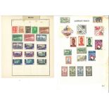 Worldwide stamp collection on 17 loose album sheets. Includes French colonies, Spain, Armenia,