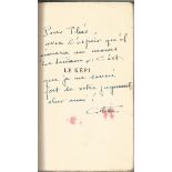 Colette signed Le Kepi hardback book 28 January 1873 - 3 August 1954 was a French author and woman