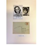 Maria Schell 16x11 mounted signature piece c/w Two signed b/w photos and a hand written envelope