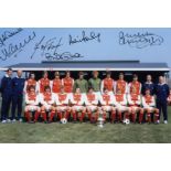 Football Autographed Arsenal Photo, A Superb Image Depicting The 1979 Fa Cup Winners Posing With