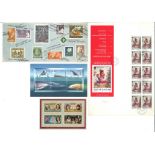 Glory folder. Includes stamps from New Zealand. Miniature sheets from Dominica, Aitutaki, Antigua.